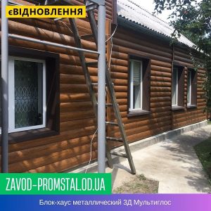 цена Блок-хаус металлический 3Д Мультиглос
