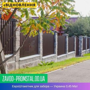 ЕвроШтакетник для забора — Украина 0,45 Мат