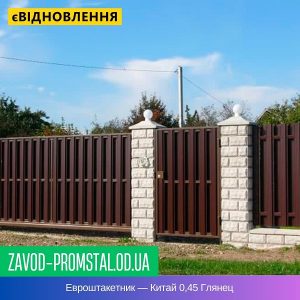 Евроштакетник — Китай 0,45 Глянец
