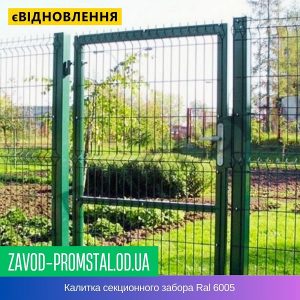цена Калитка секционного забора Ral 6005