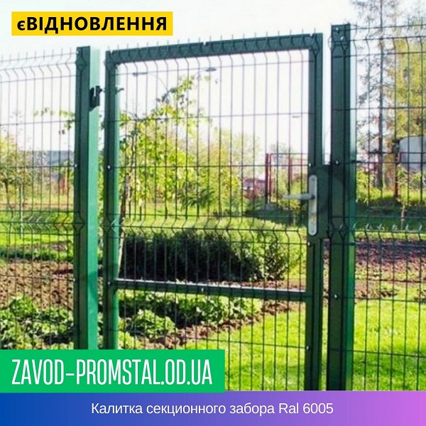 цена Калитка секционного забора Ral 6005