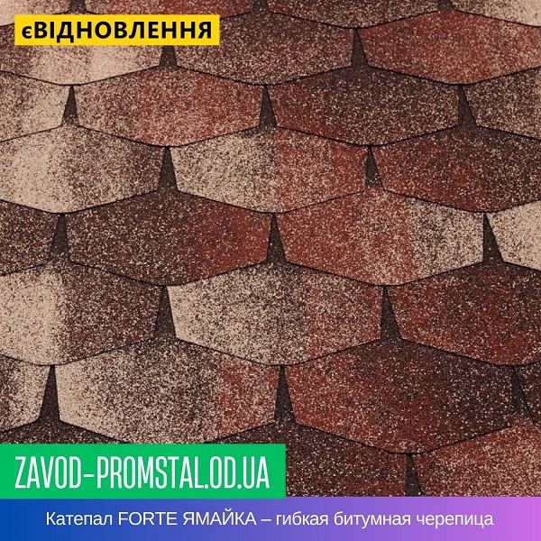 Катепал FORTE ЯМАЙКА – гибкая битумная черепица