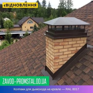 Колпаки для дымохода на кровле — RAL 8017