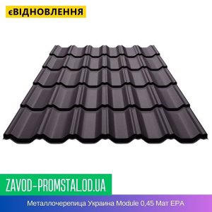 Металлочерепица Украина Module 0,45 Мат ЕРА
