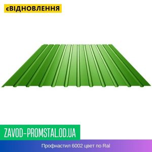 Профнастил 6002 цвет по Ral