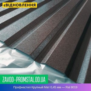 цена Профнастил Крупный Мат 0,45 мм — Ral 8019