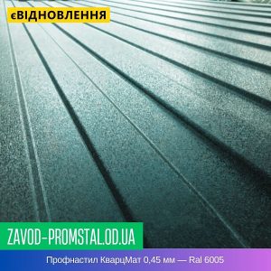 цена Профнастил КварцМат 0,45 мм — Ral 6005