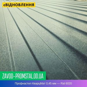 цена Профнастил КварцМат 0,45 мм — Ral 6020