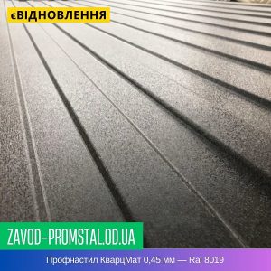 цена Профнастил КварцМат 0,45 мм — Ral 8019