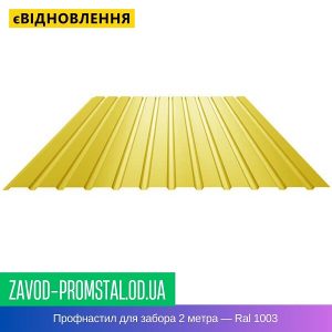 цена Профнастил для забора 2 метра — Ral 1003