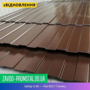 цена Забор 0,40 — Ral 8017 Глянец